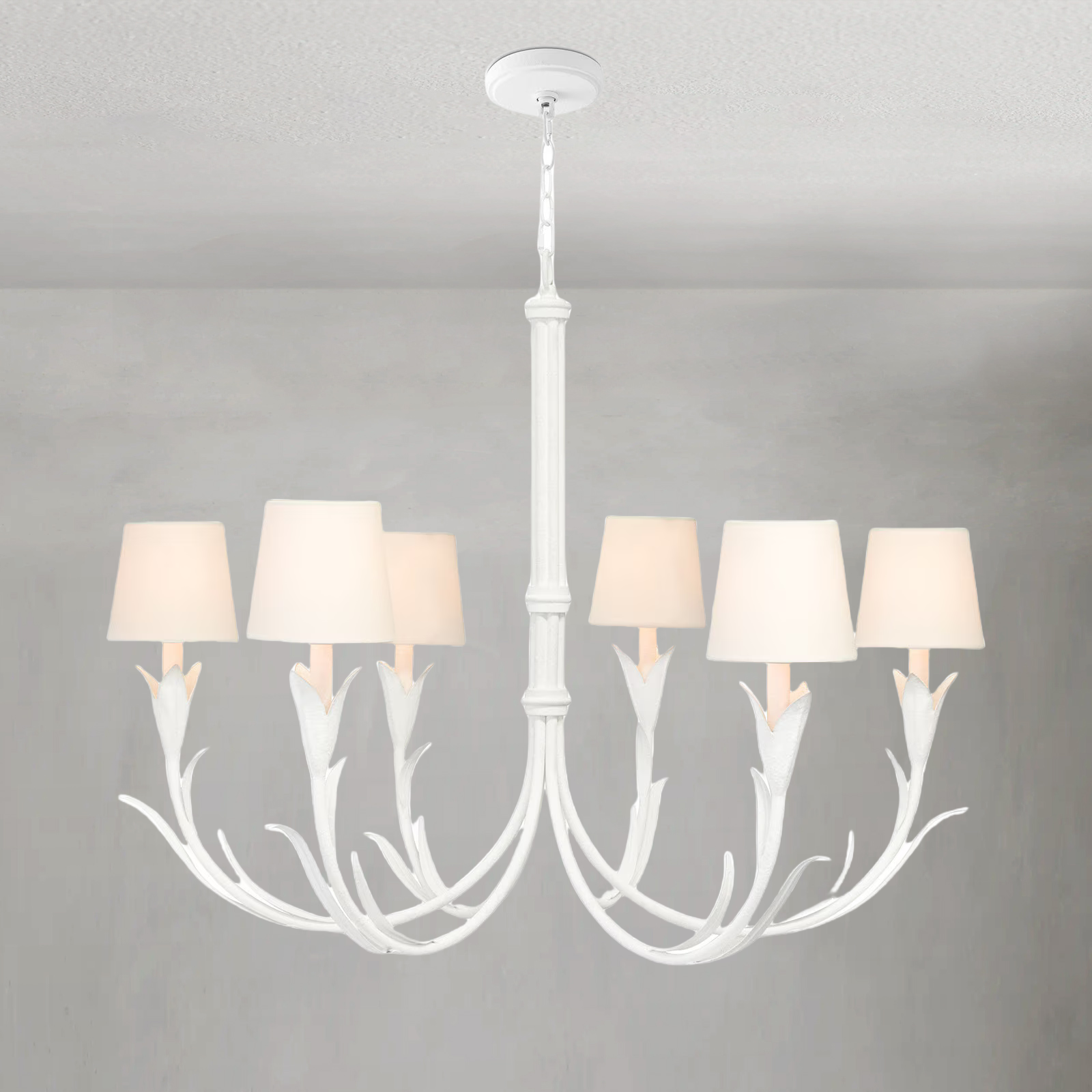 Fontara White Reed Chandelier