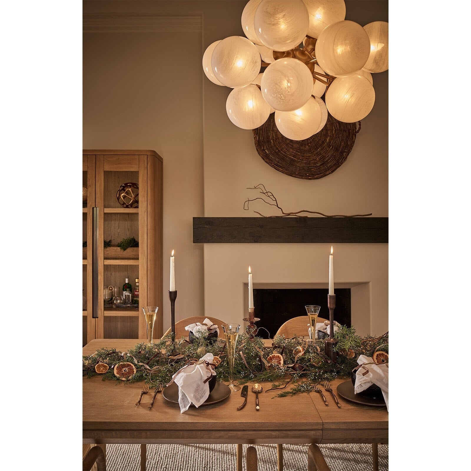 Driftelle Nickel Glass Chandelier