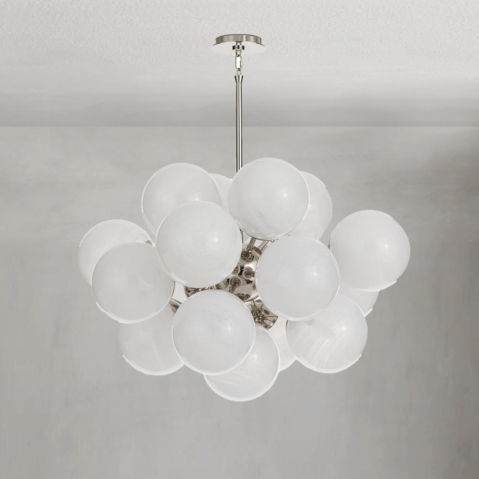Driftelle Nickel Glass Chandelier