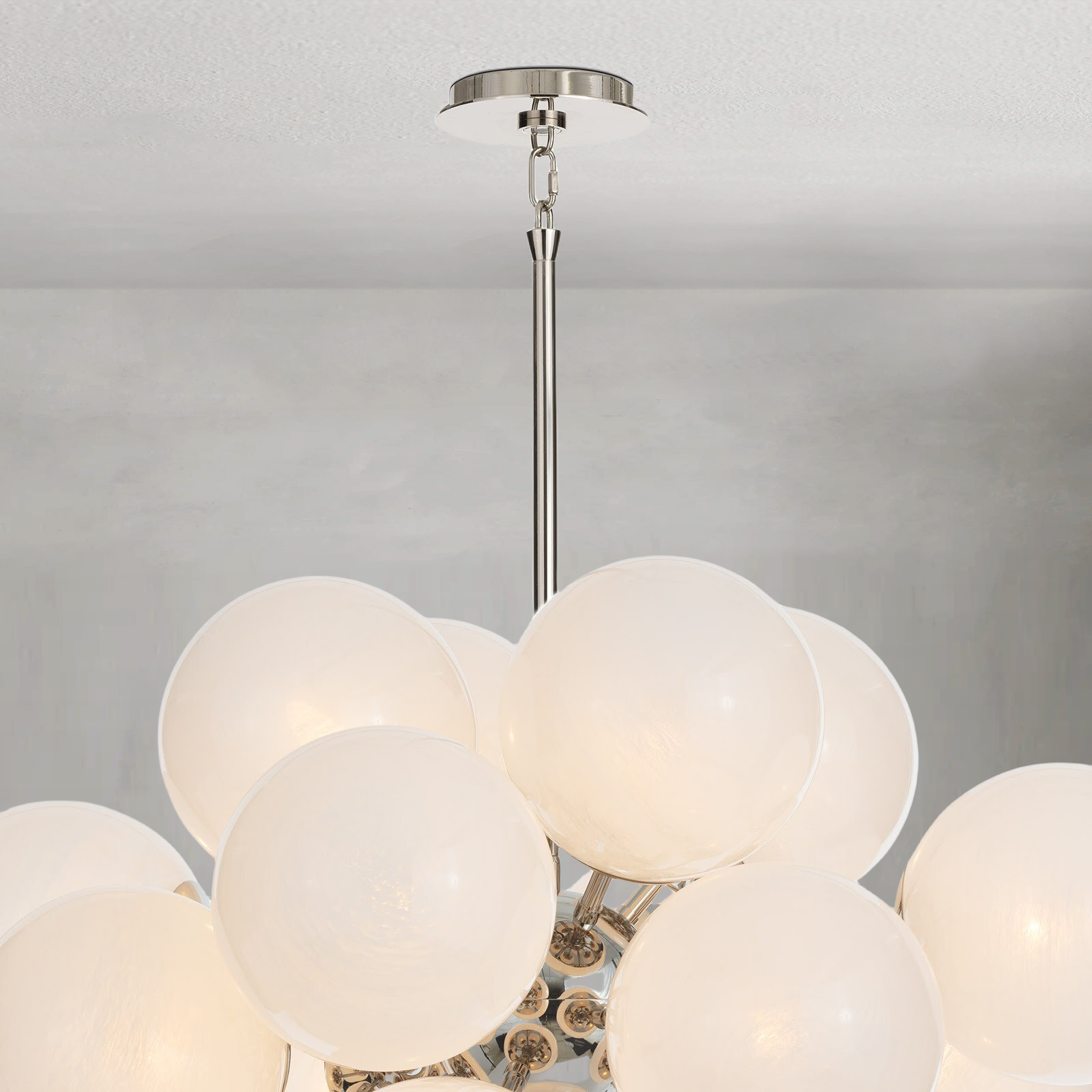 Driftelle Nickel Glass Chandelier