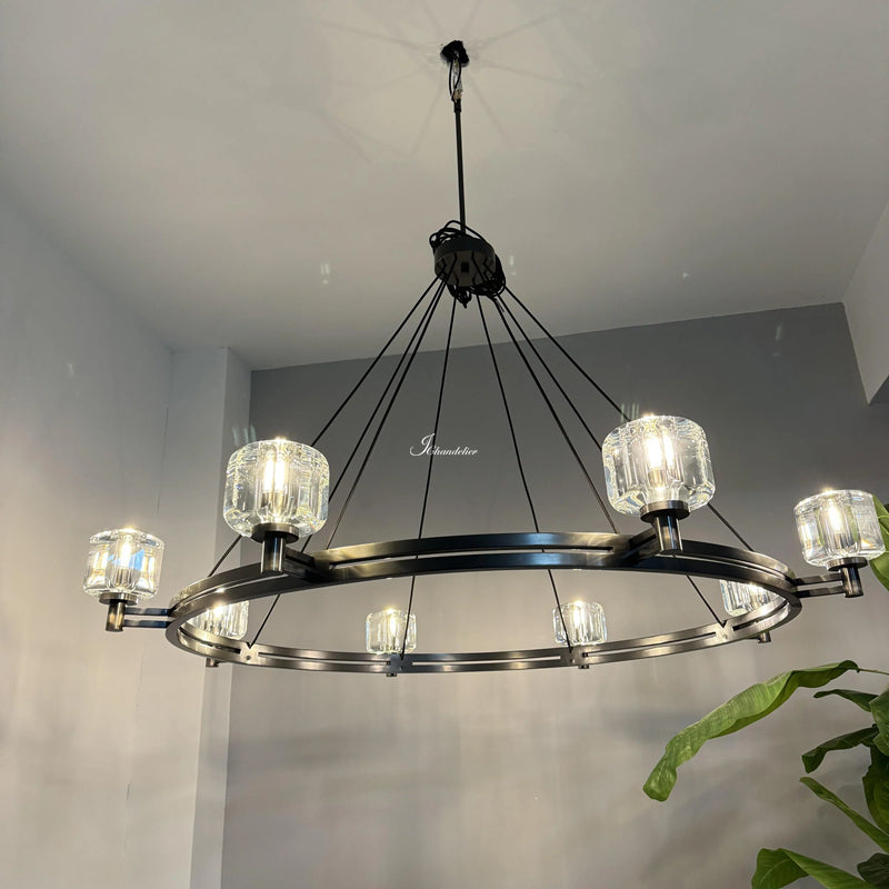 JC Delmar Series Glass Chandelier