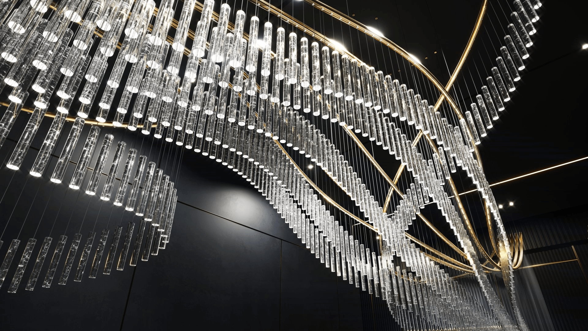 Rivella Cascade Fringe Crystal Chandelier