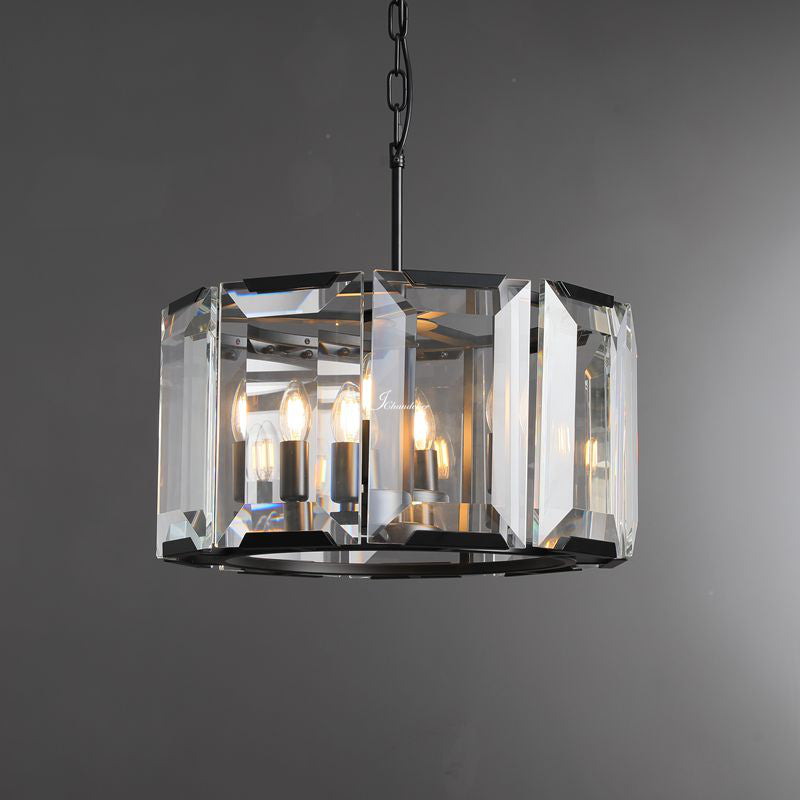 Harlew Crystal Round Chandelier 19"