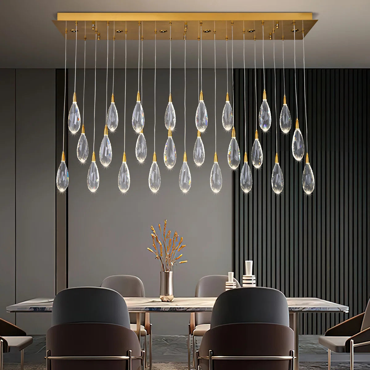 Naleya 31 Light Modern Crystal Drop Chandelier