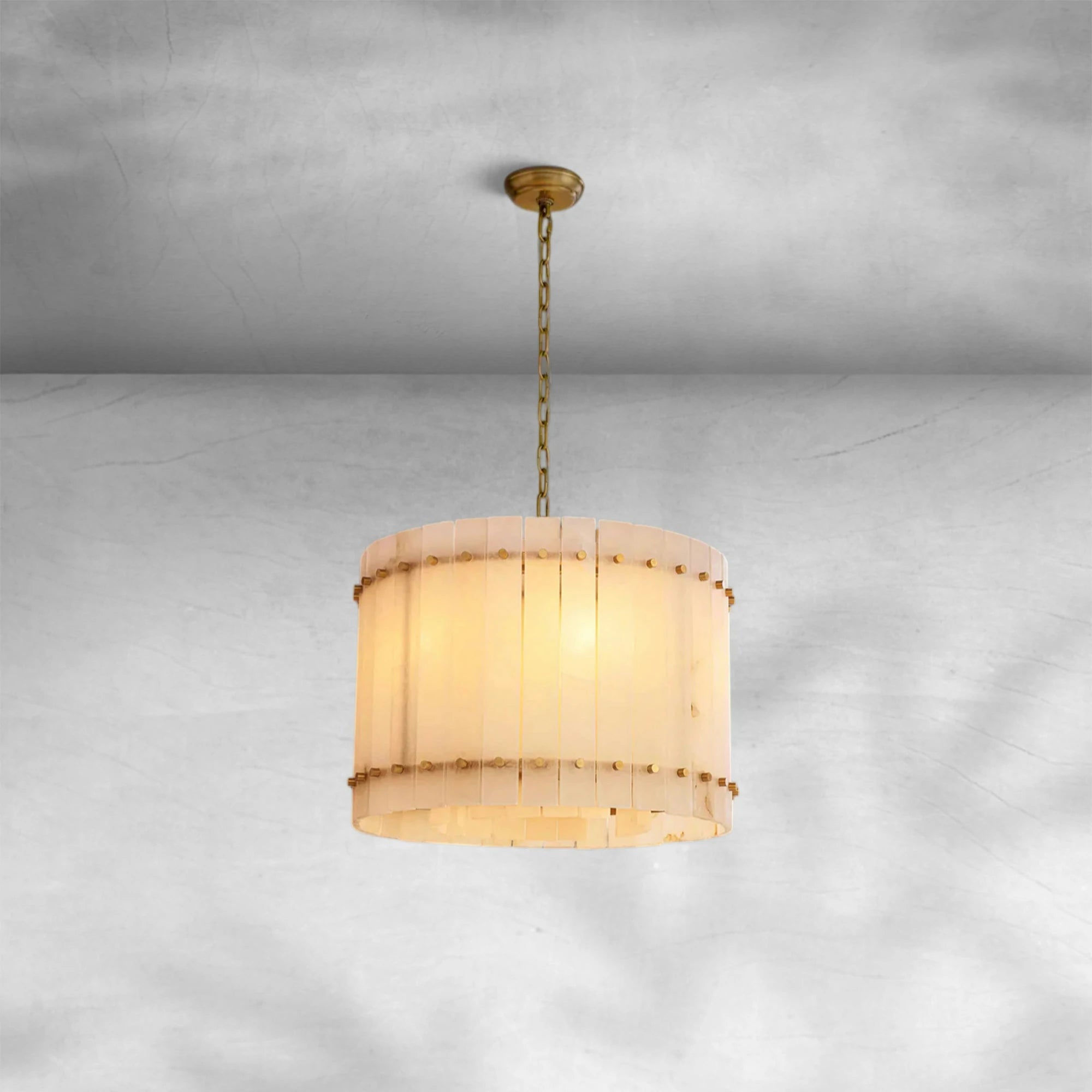Sun Marcus Alabaster Round Chandelier