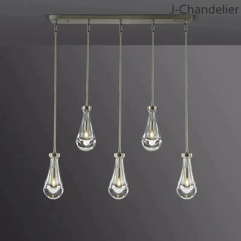 Raindrop Linear Chandelier 5-Light 36"