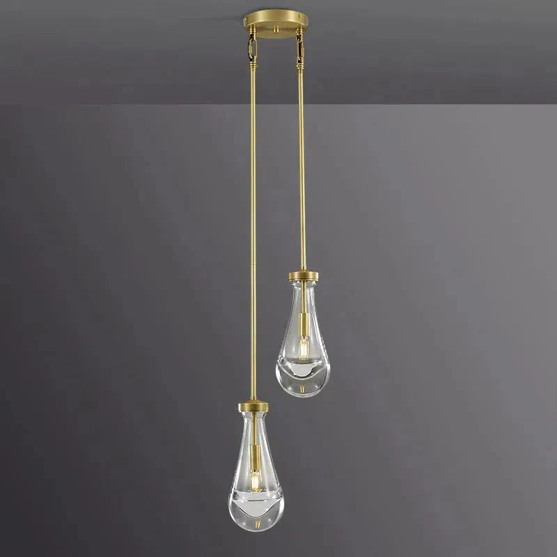 Raindrop 2-Light Cord Round Chandelier