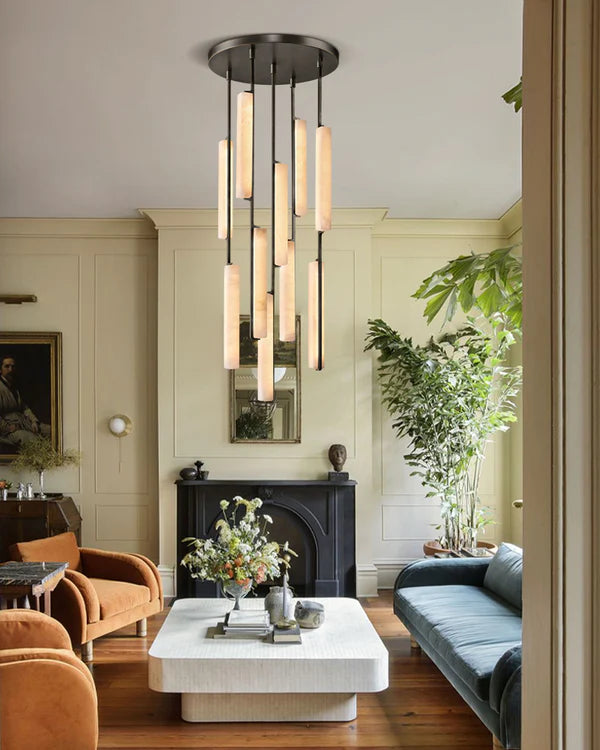Auduban Alabaster Round Chandelier