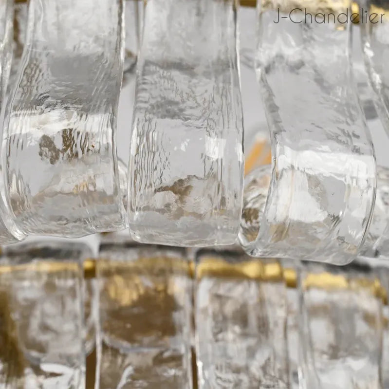 Ghiaccio Oval Chandelier 54"W/65"W