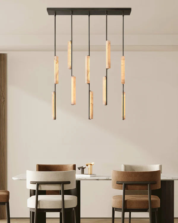Auduban Alabaster Linear Chandelier