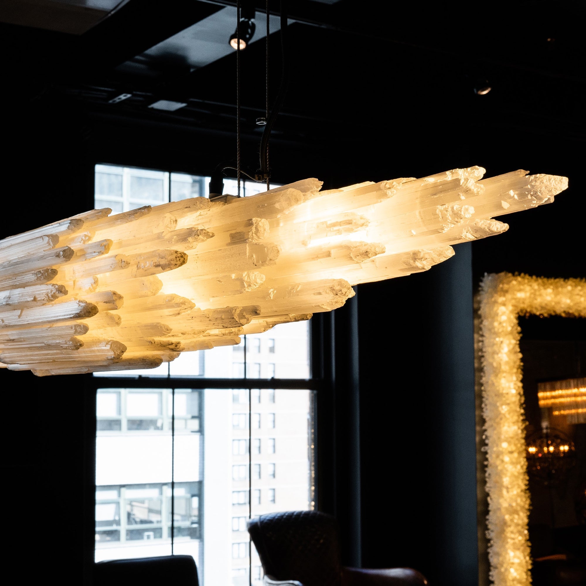 Selenine Large Chandelier 71"W