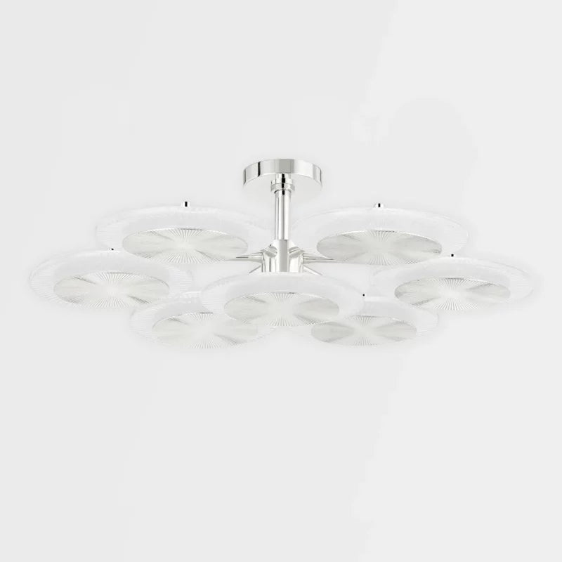 Ovo Ice Glass Round Chandelier 37.75"