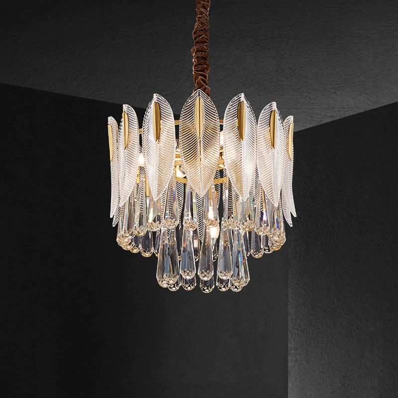 JC Fashion 2-Tier Crystal Chandelier 18"