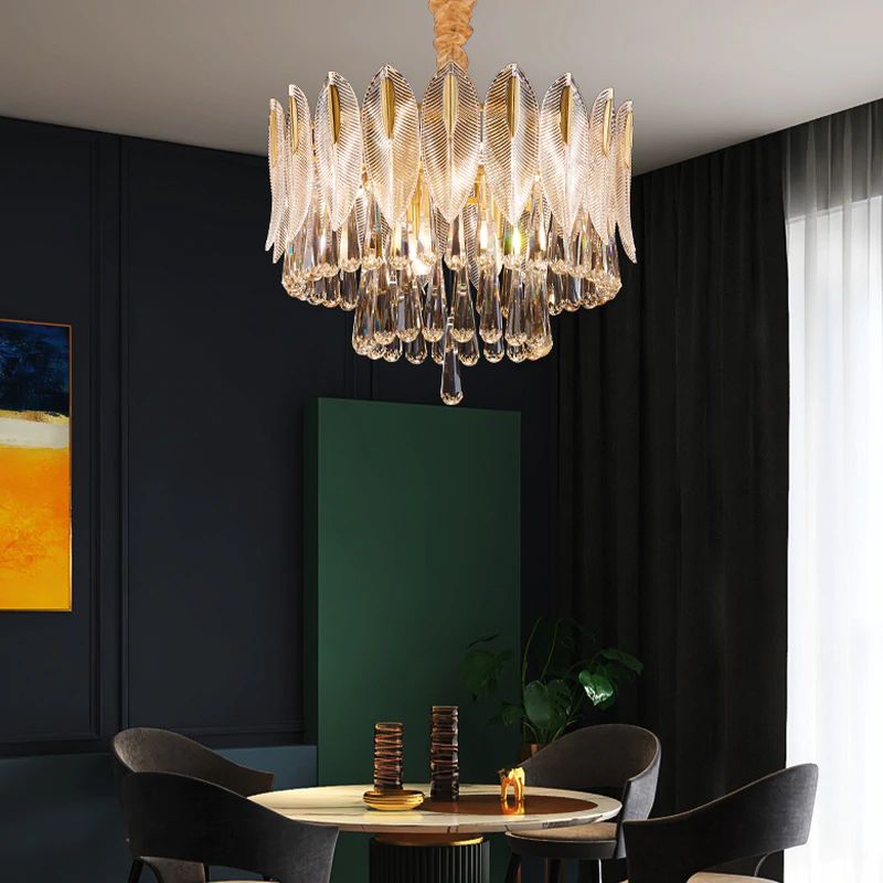 JC Fashion 2-Tier Crystal Chandelier 18"