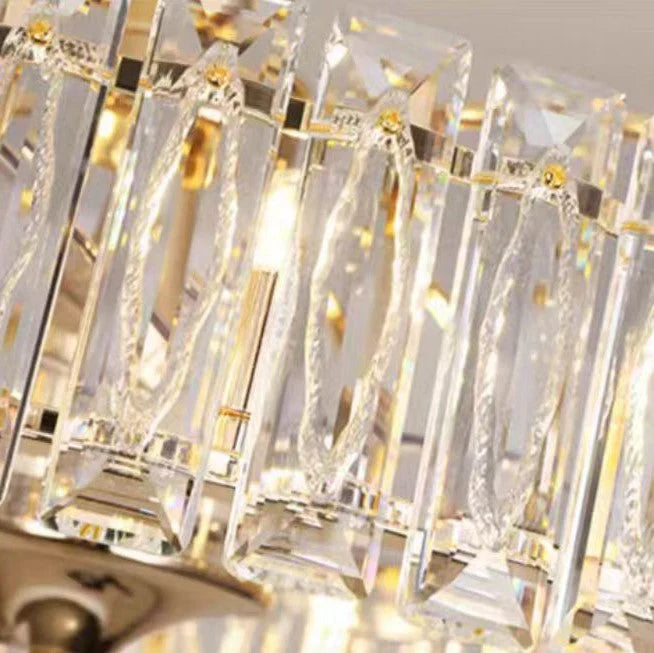 Modern Invisible Blade Fan Light Crystal Chandelier for Living/Dining Room/Bedroom