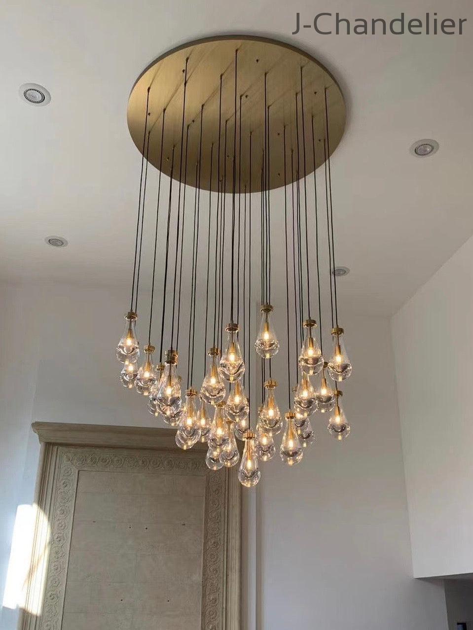 Raindrop Round Chandelier 47"