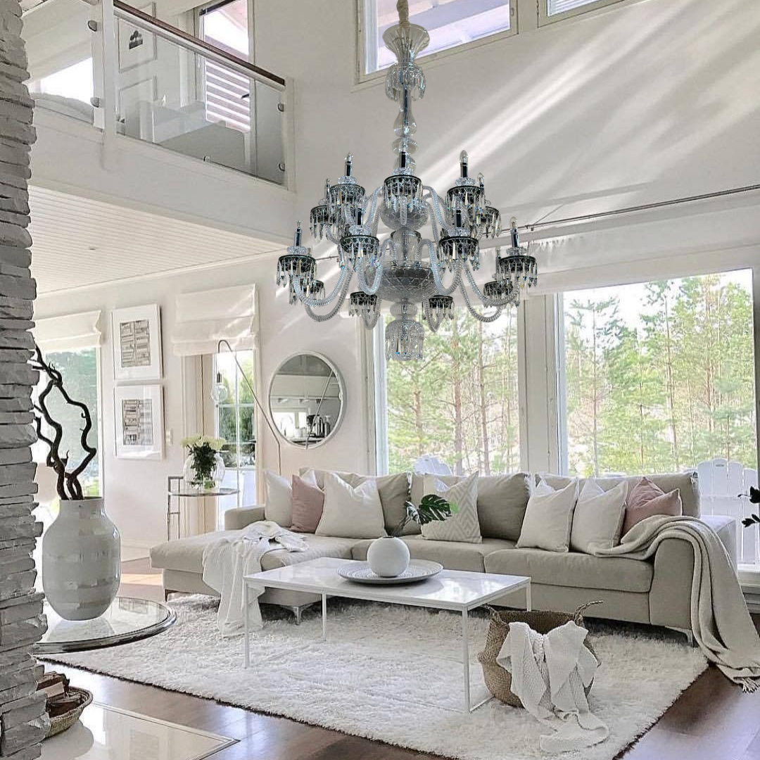 Elegant Crystal Chandelier in Italian Style for Bedroom and Living Room