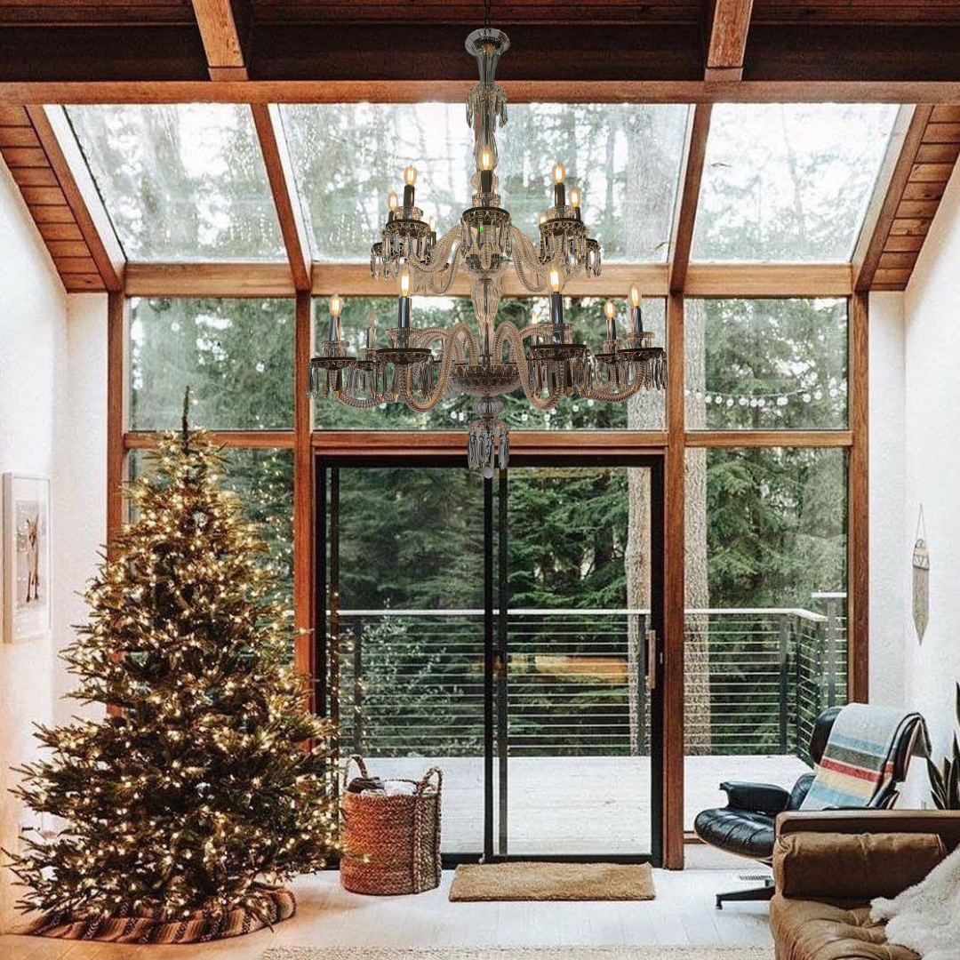 Elegant Crystal Chandelier in Italian Style for Bedroom and Living Room