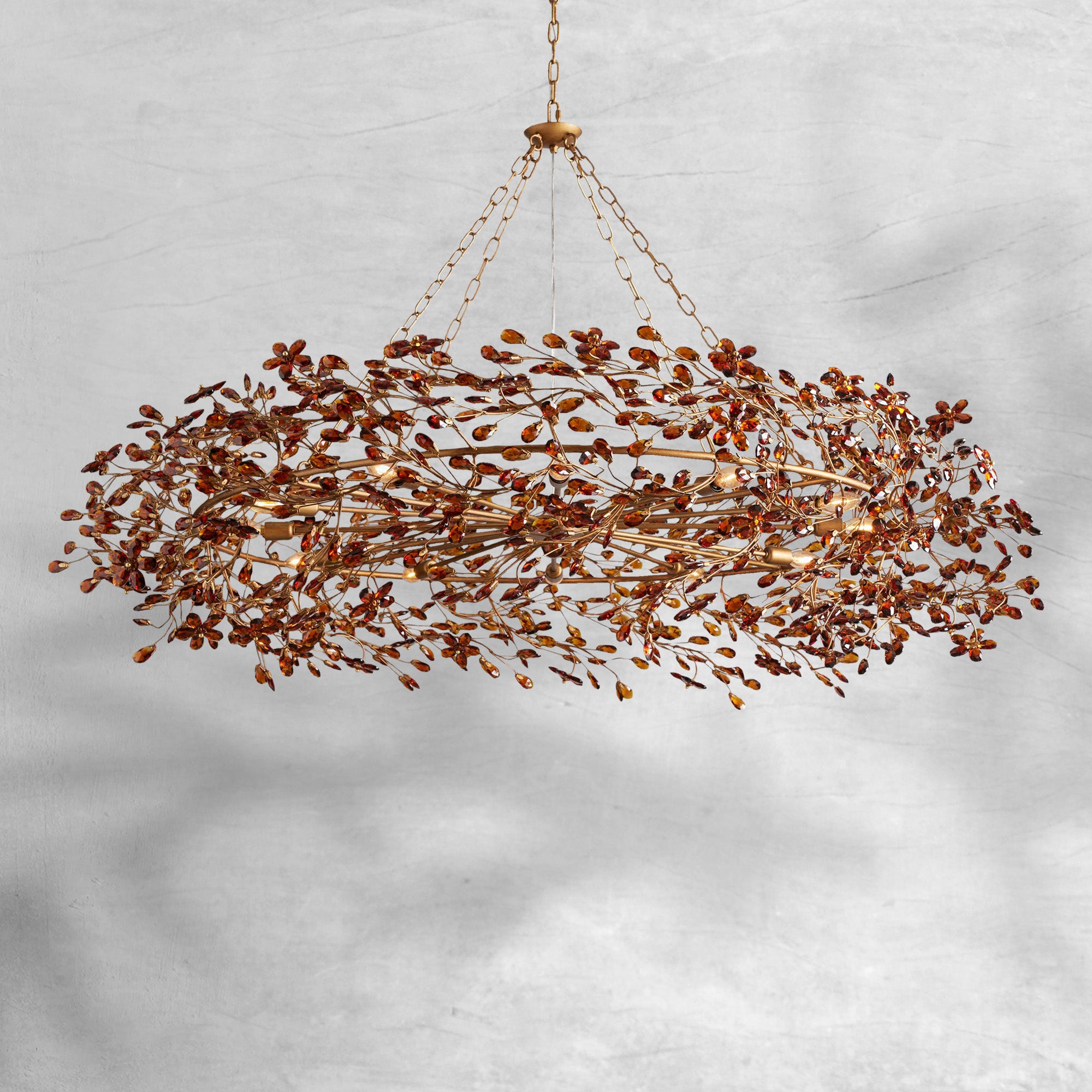 Fiore Crystal Flowers Creative Crown Chandelier 39" 48" 60"
