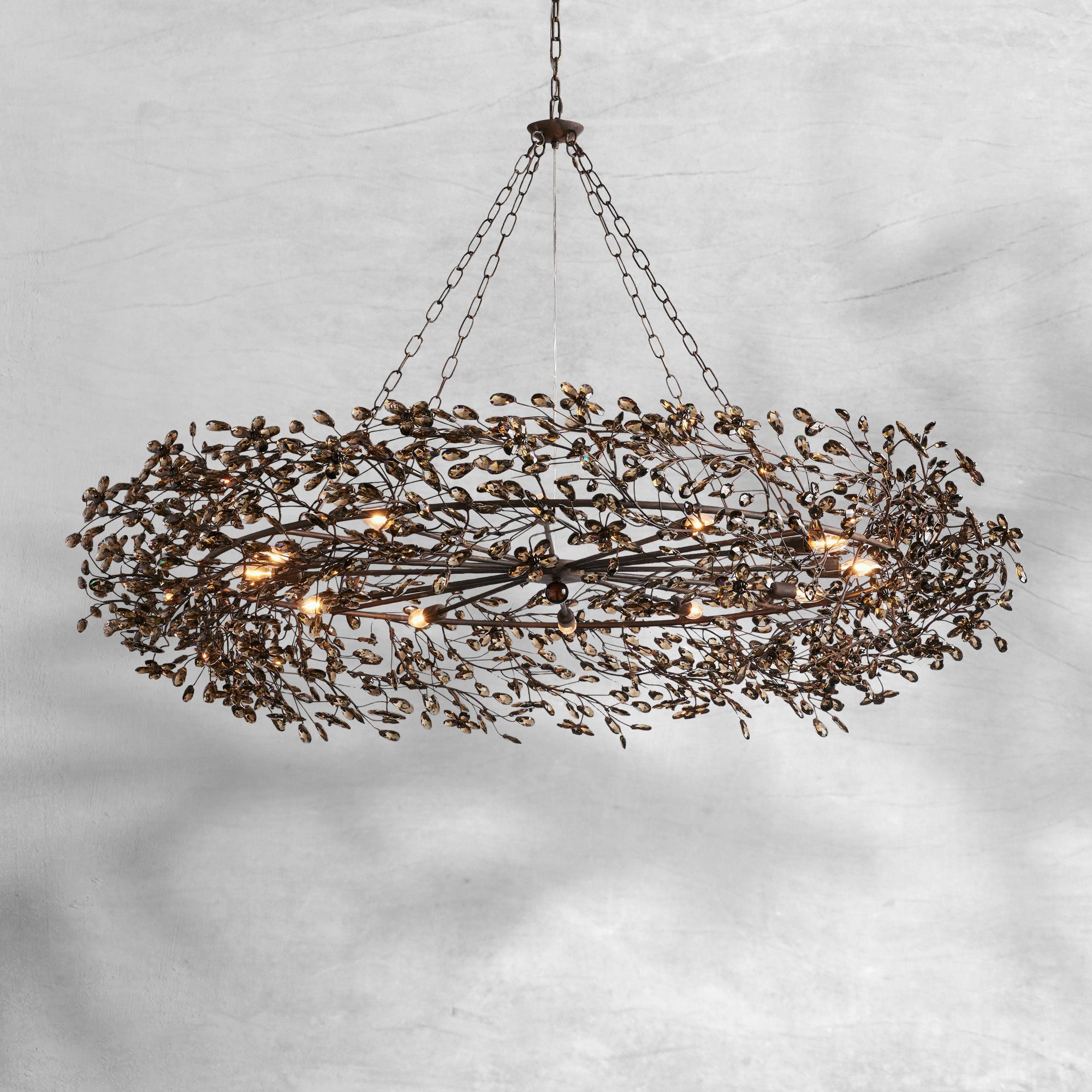 Fiore Crystal Flowers Creative Crown Chandelier 39" 48" 60"
