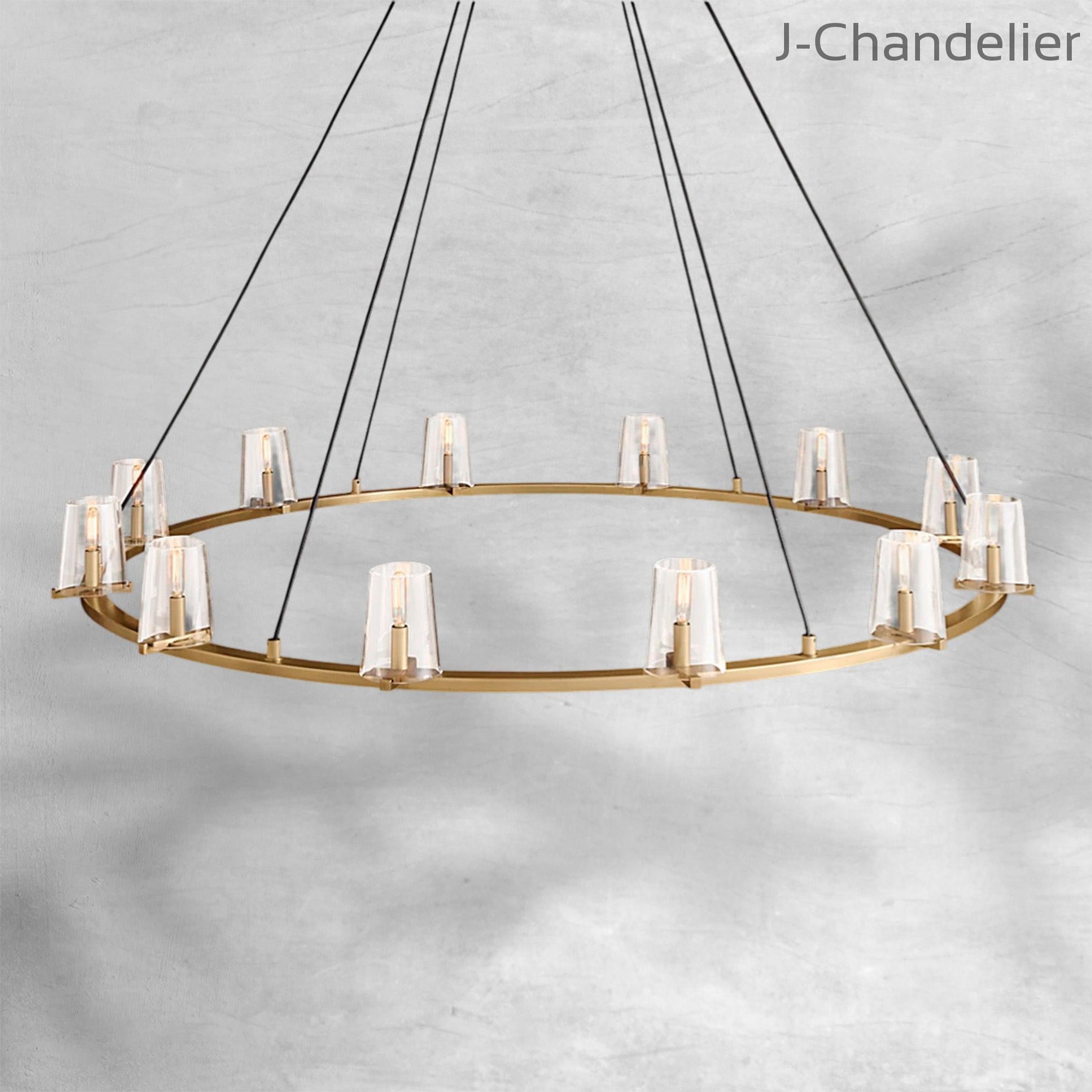 Paricia Glass Round Chandelier 36"48"60"