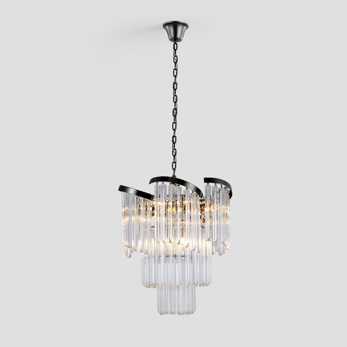 Twin Palms Multi-Tier Crystal Chandelier