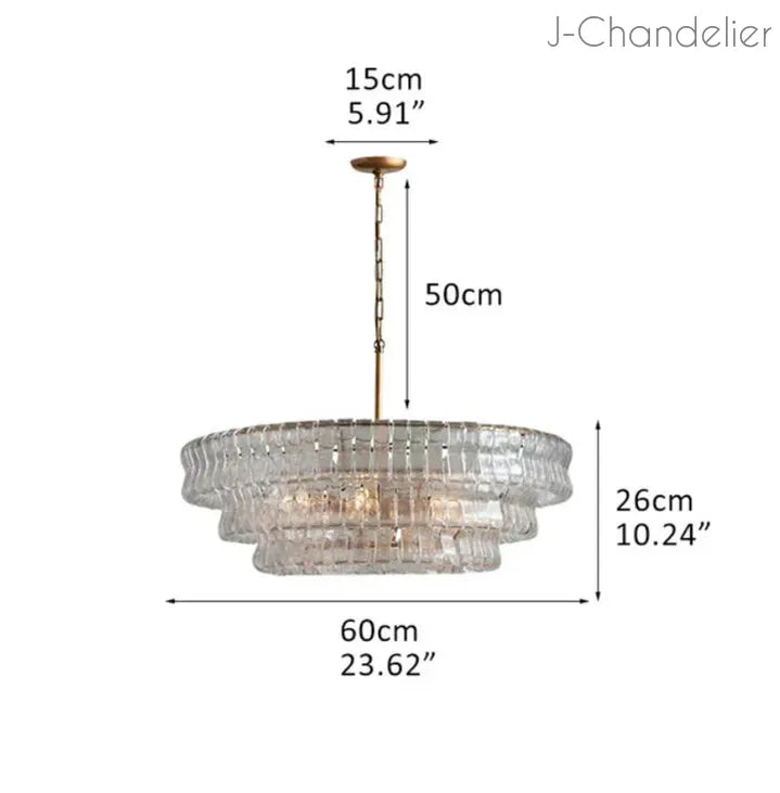 Ghiaccio Round Chandelier 24"36"48"60"