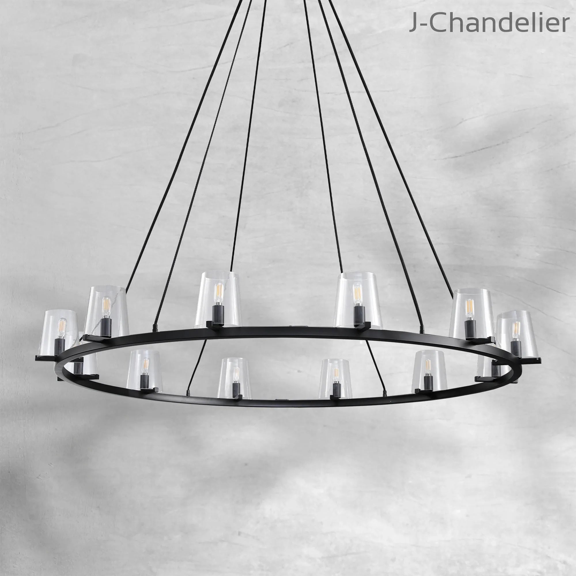 Paricia Glass Round Chandelier 36"48"60"