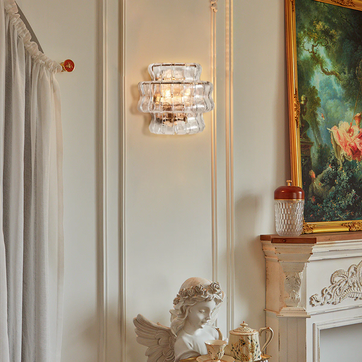JC Ghiaccio Glass Wall Sconces