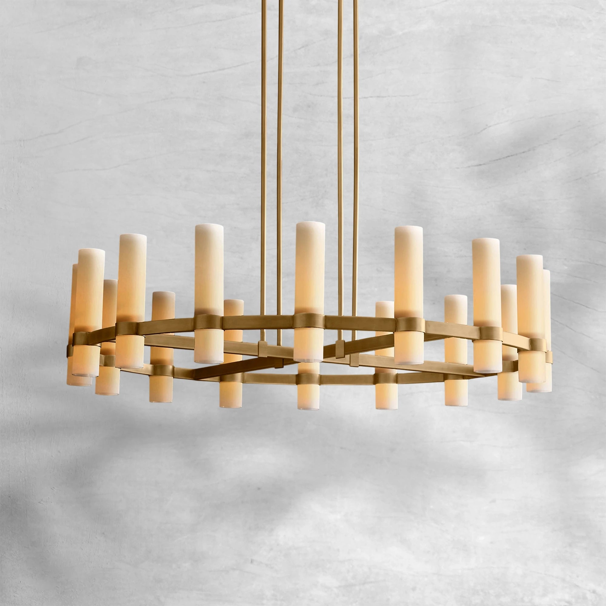 Lavelle Round Milk Glass Chandelier
