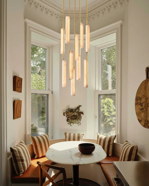 Auduban Alabaster Round Chandelier