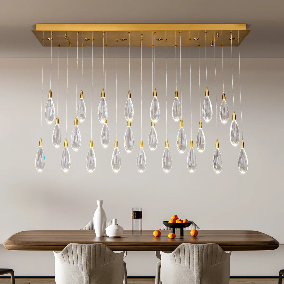 Naleya 31 Light Modern Crystal Drop Chandelier