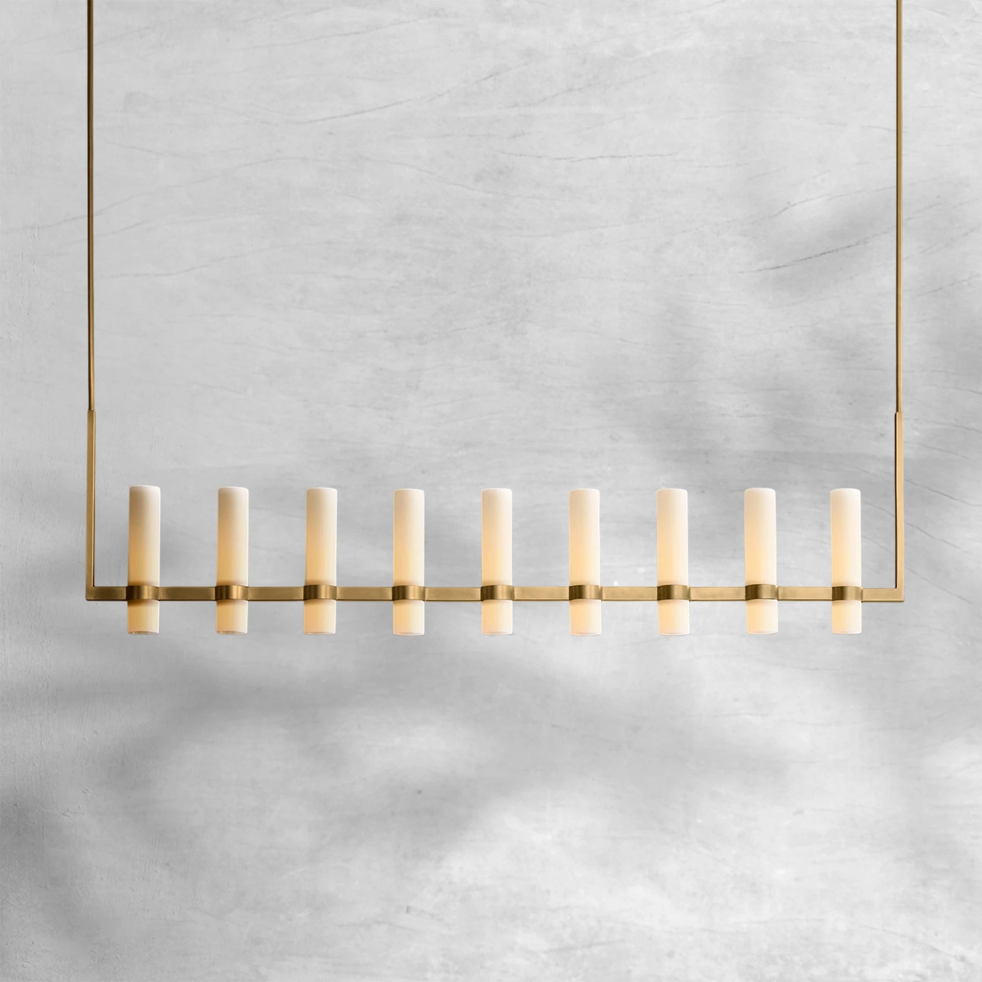 Lavelle Linear Milk Glass Chandelier