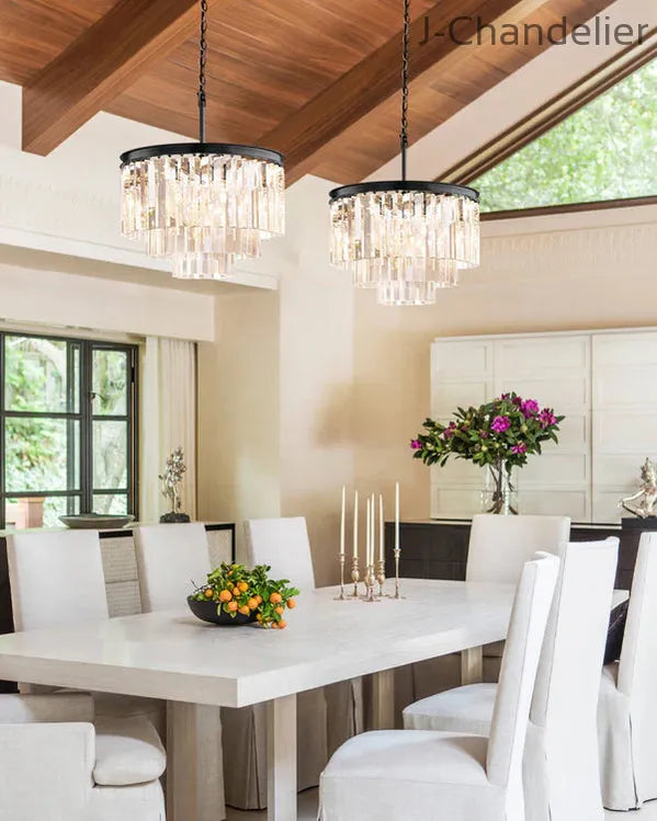 1920s Odaon Art Deco Round Chandelier 20"32"44"