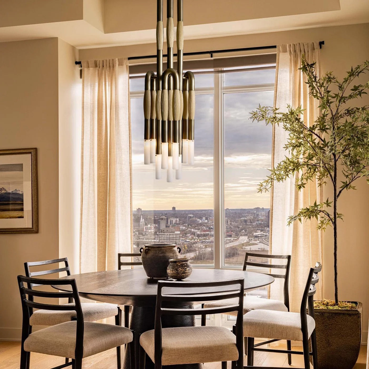 Heritage Horsehair 9-Light Pendant