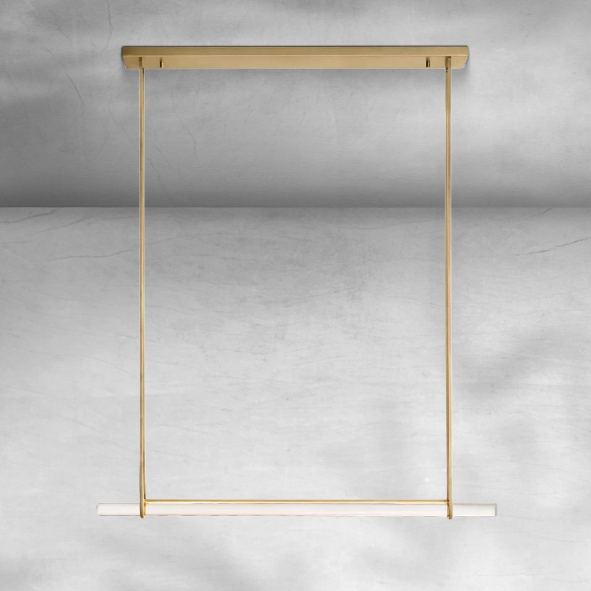 Auduban Crystal Single Bar Linear Chandelier