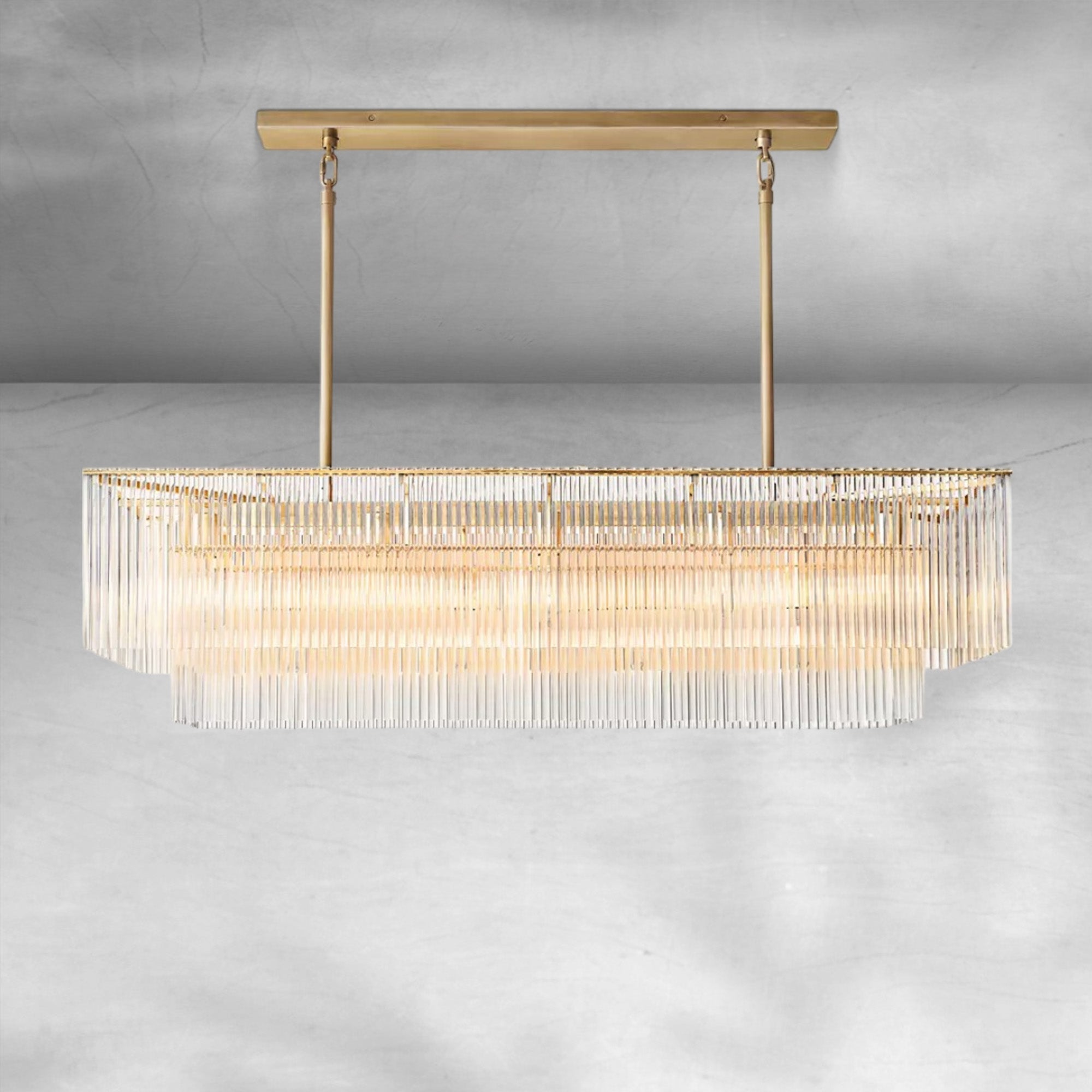 Amadeon Rectangular Chandelier 54"