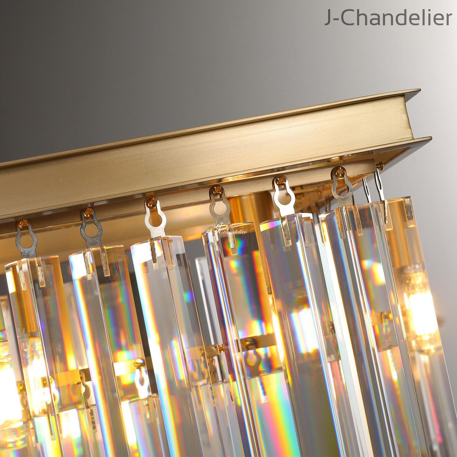 1920s Odaon Art Deco Rectangular Chandelier 40"