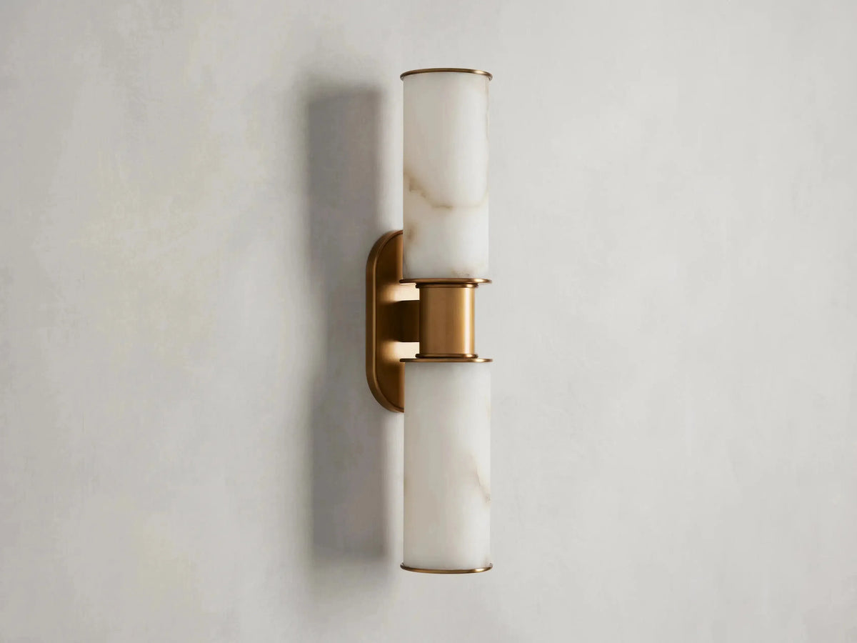 Harlin 2-Light Wall Sconce in Alabaster