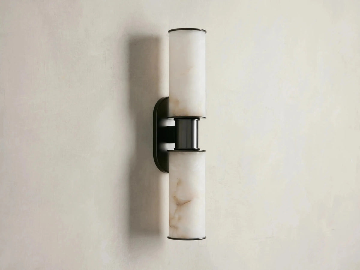Harlin 2-Light Wall Sconce in Alabaster