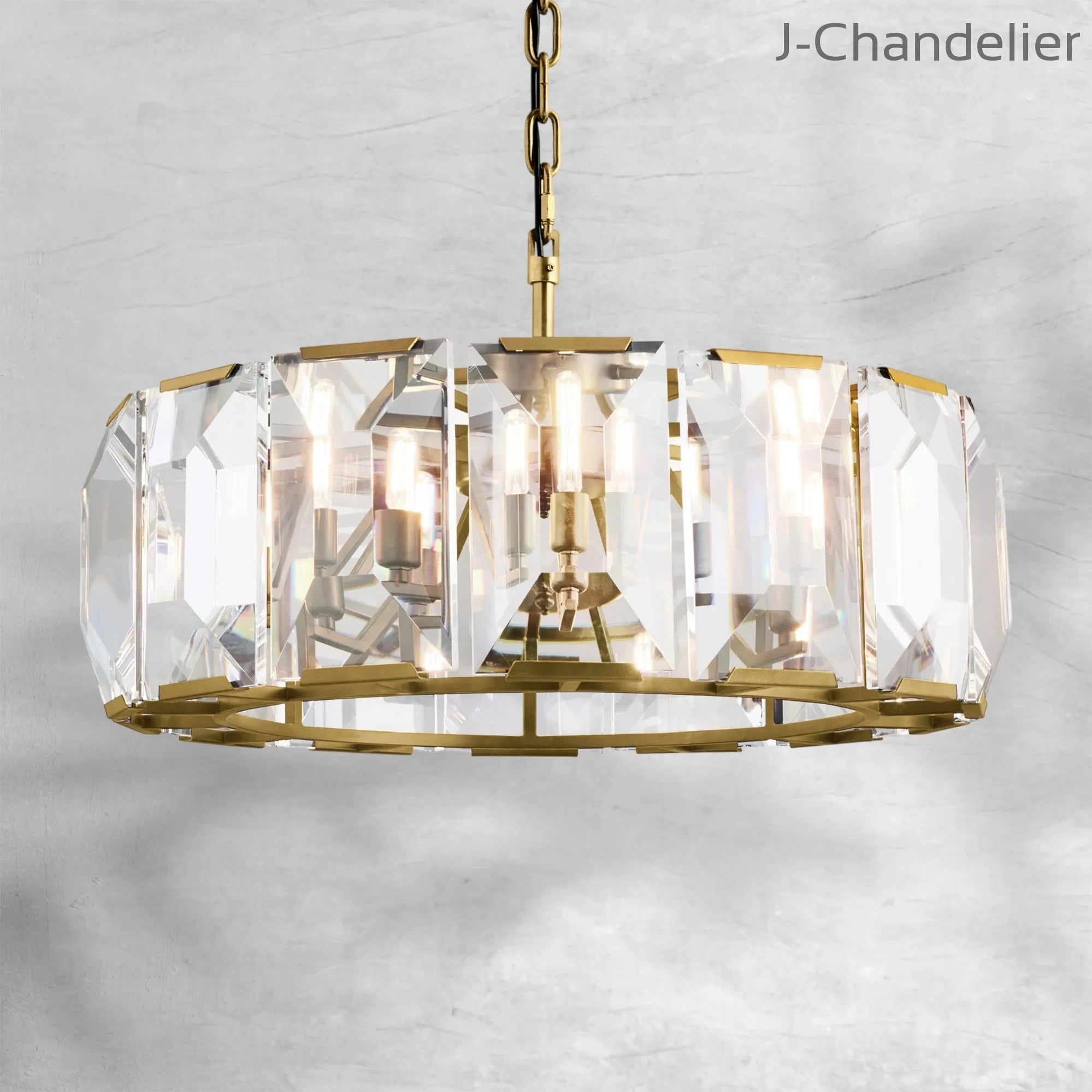 Harlew Crystal Round Chandelier 31"