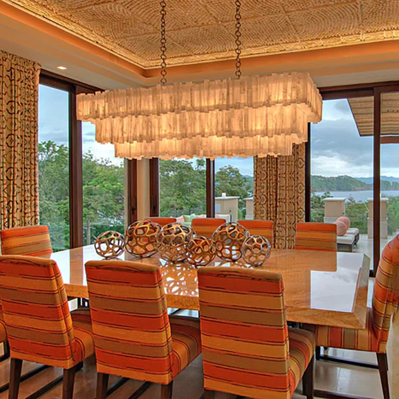 Selenine Rectangular Multi-Tier Chandelier
