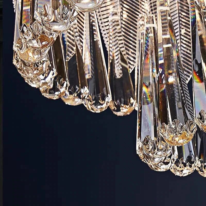 JC Fashion 3-Tier Crystal Chandelier 32"