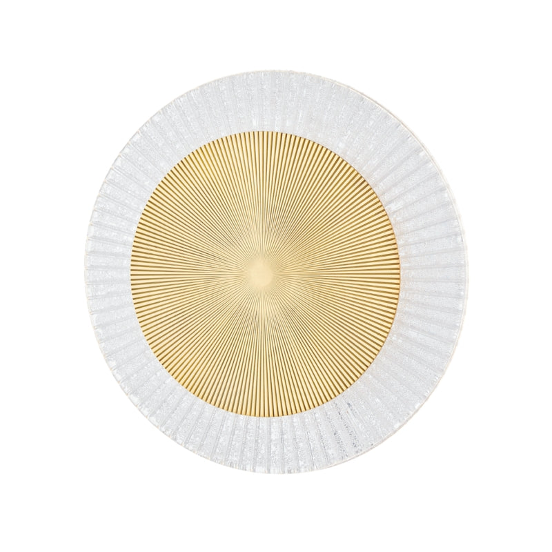 Ovo Ice Glass Round Flushmount