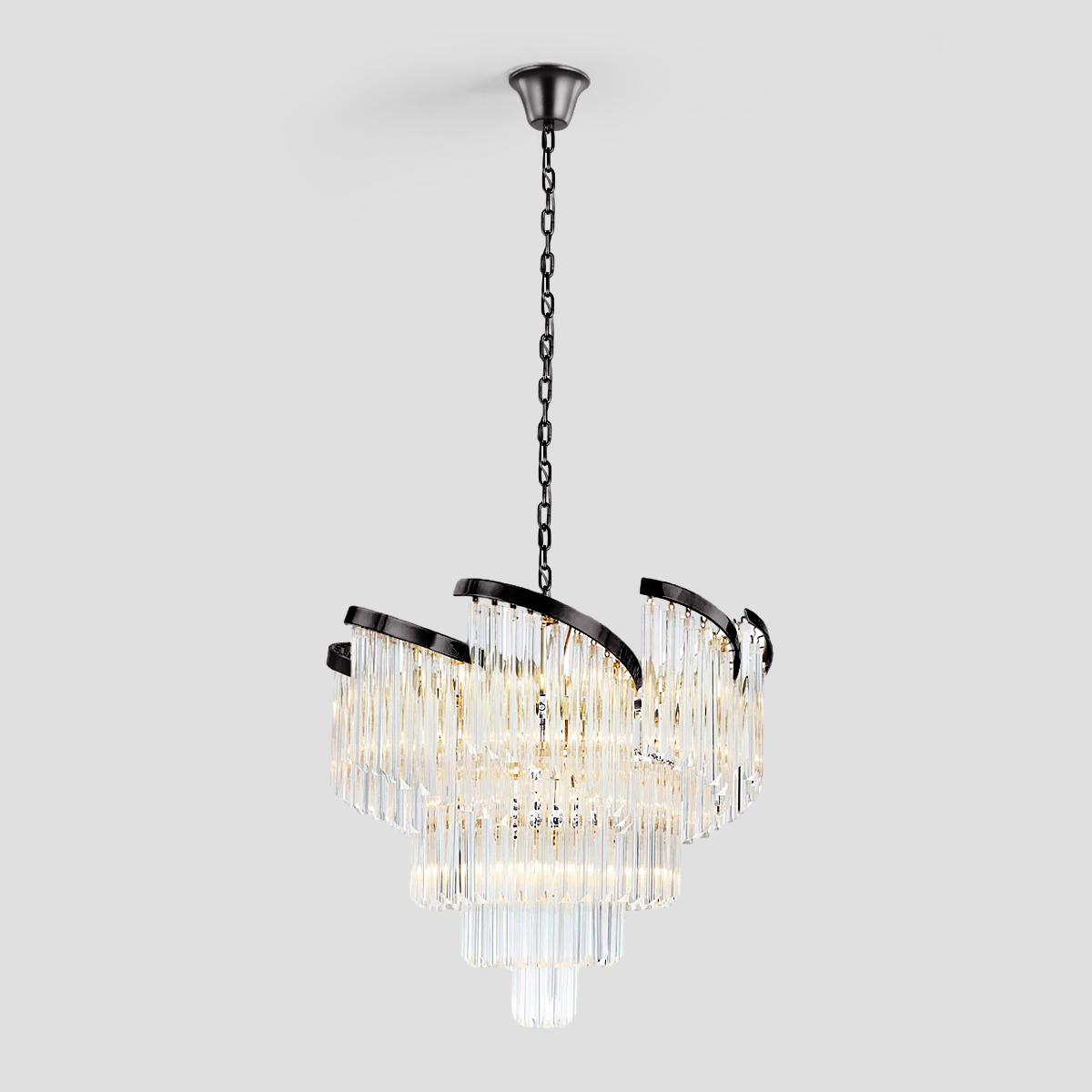 Twin Palms Multi-Tier Crystal Chandelier