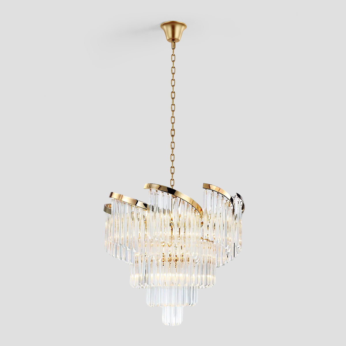Twin Palms Multi-Tier Crystal Chandelier