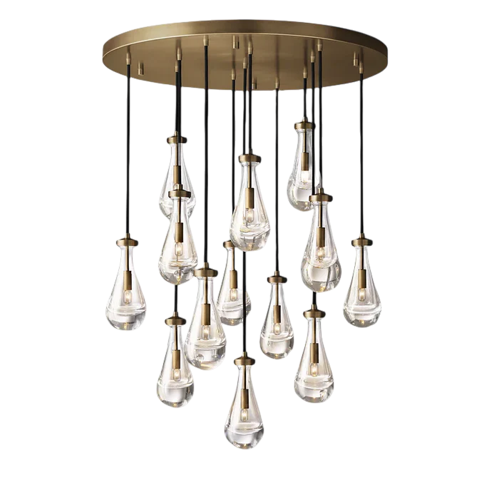 Raindrop Round Chandelier 36"