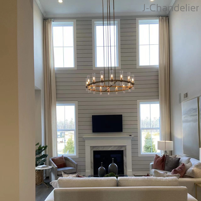 Lavelle Round Blown Glass Chandelier 36"