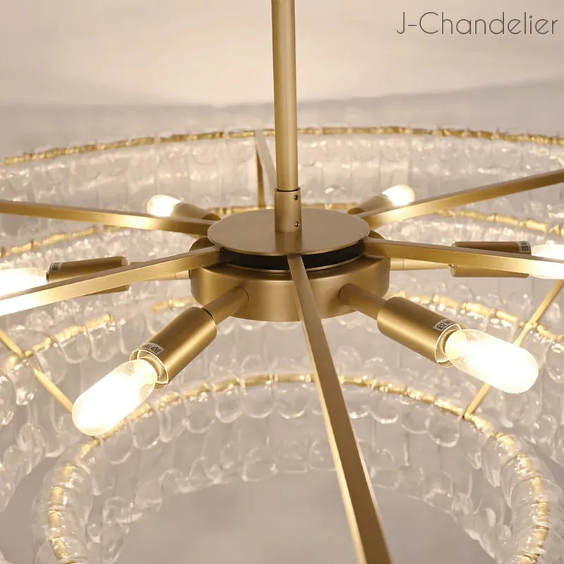 Ghiaccio Oval Chandelier 54"W/65"W