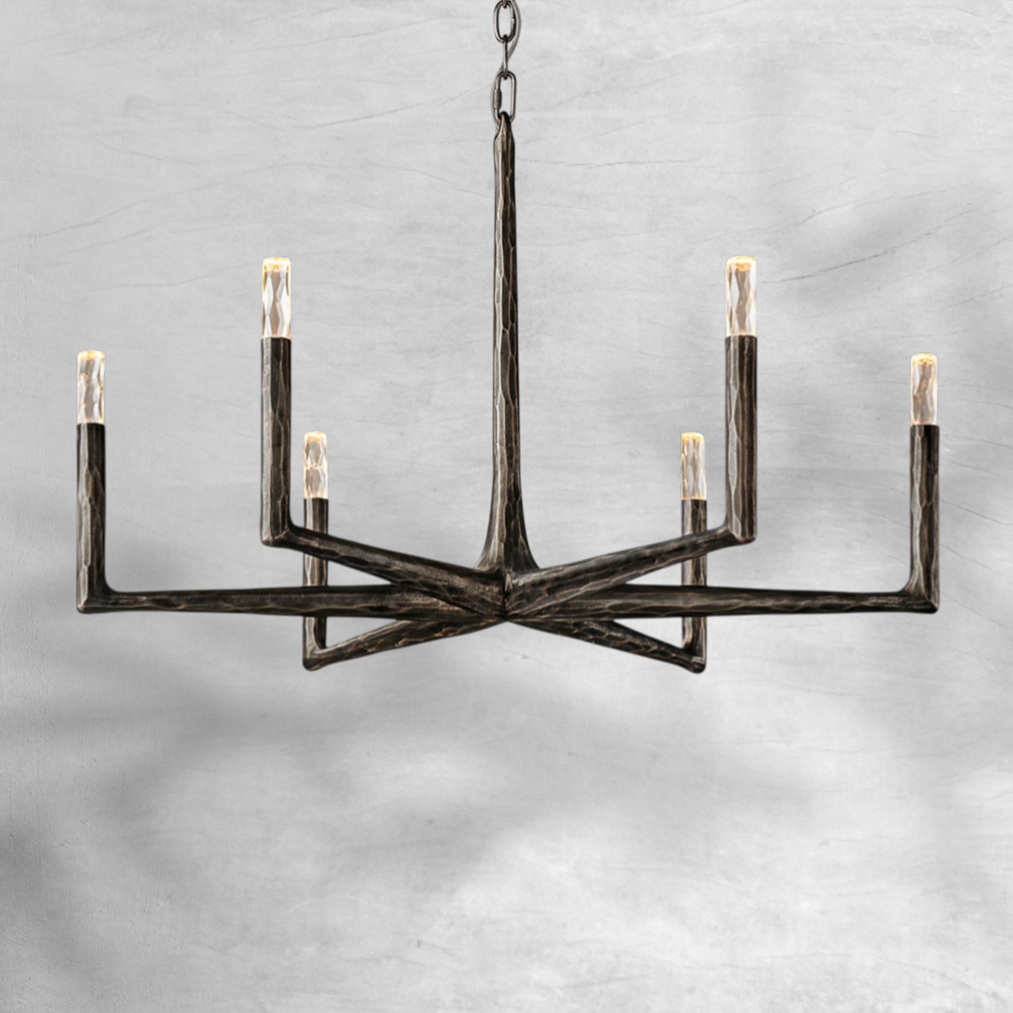 Thaddeas Forged Round Chandelier 36" 48” 60” 72”
